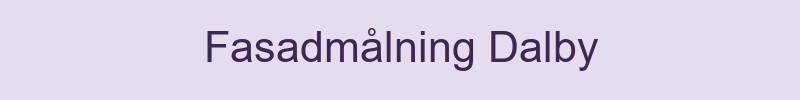 Fasadmålning Dalby - lokala målare