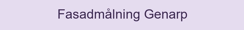 Fasadmålning Genarp - lokala målare