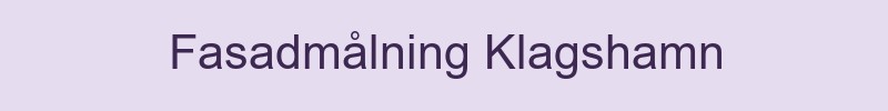 Fasadmålning Klagshamn - lokala målare