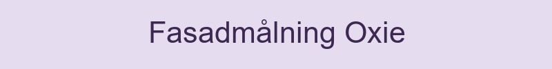 Fasadmålning Oxie - lokala målare
