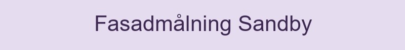 Fasadmålning Sandby - lokala målare