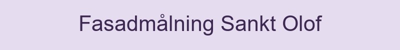 Fasadmålning Sankt Olof - lokala målare