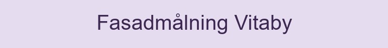 Fasadmålning Vitaby - lokala målare
